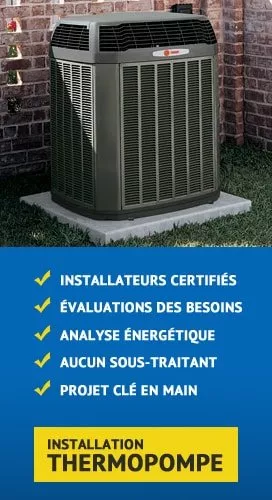Thermopompe centrale avec explications des avantages du service d'installation de thermopompes des Entreprises MPH