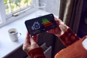 The electric thermal storage heater helps reduce home heating energy costs.